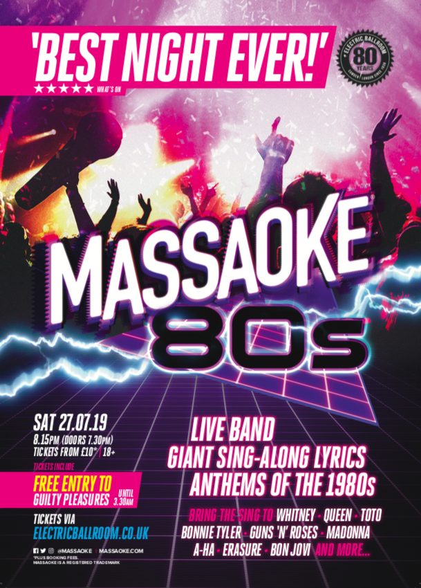 Massaoke 80's - Electric Ballroom Camden - Iconic Music Venue
