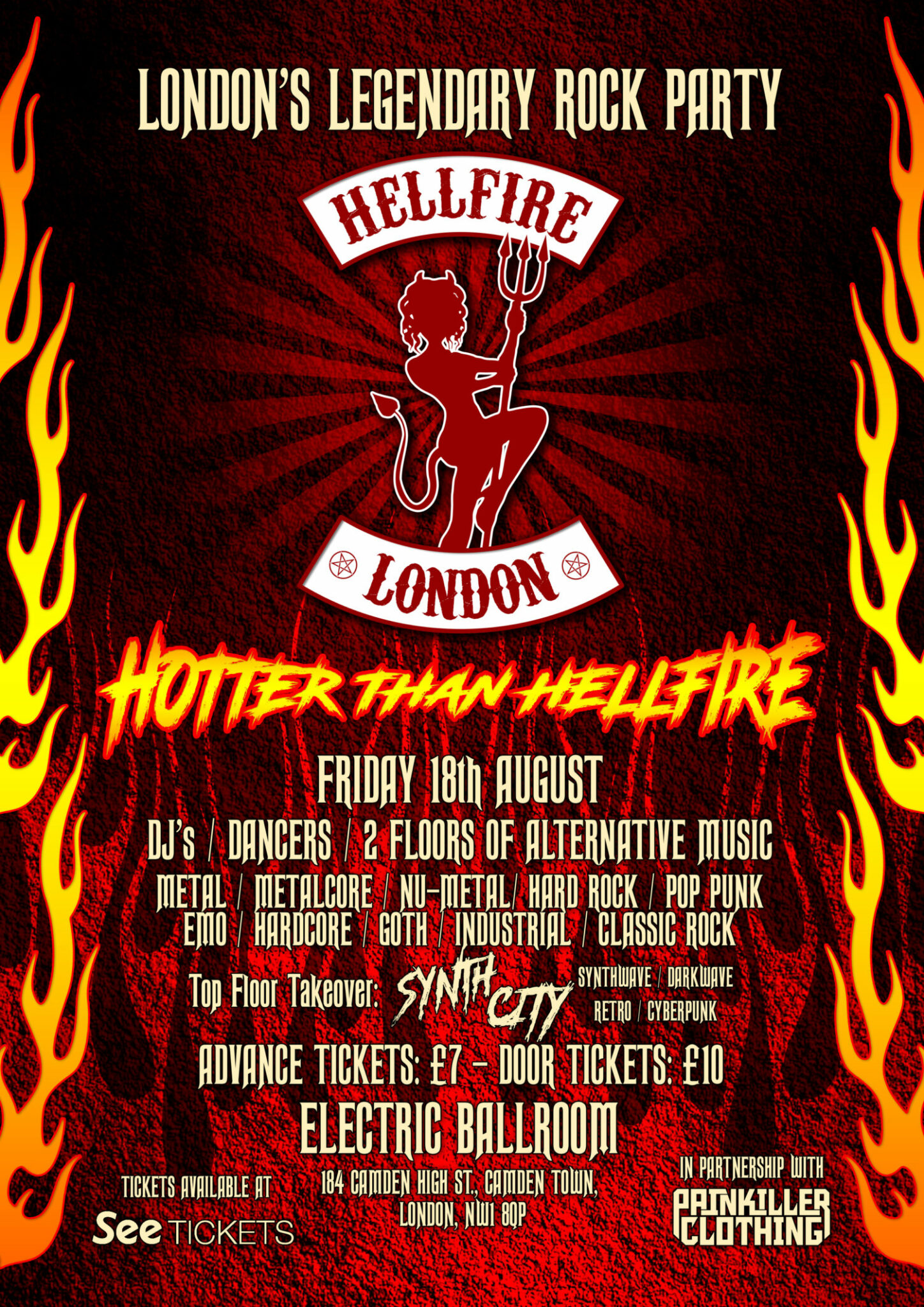 Hellfire - 4 - Poster V3 - Electric Ballroom Camden - Iconic Music Venue 